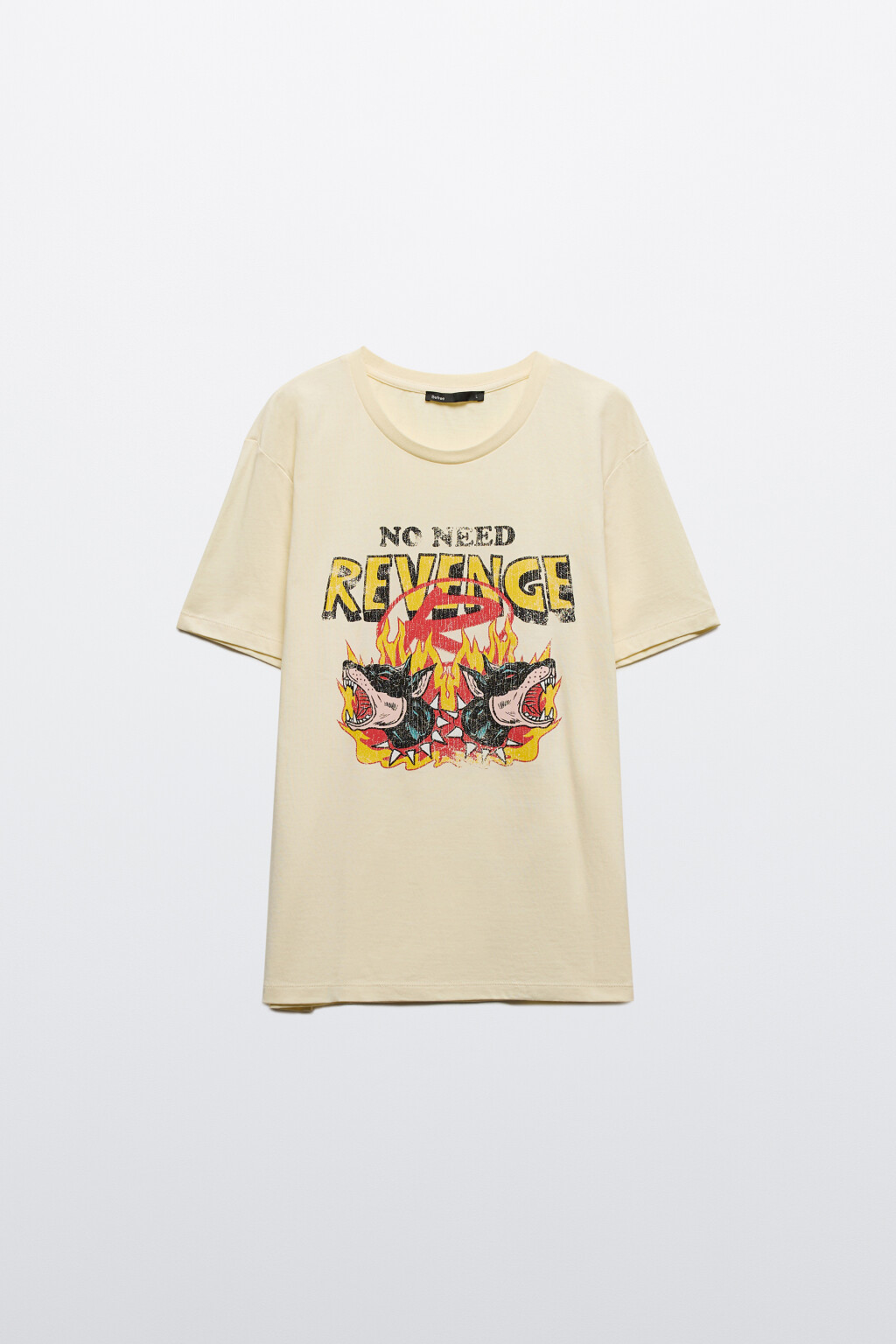 Футболка хлопковая с принтом - цвет бежевый - 7