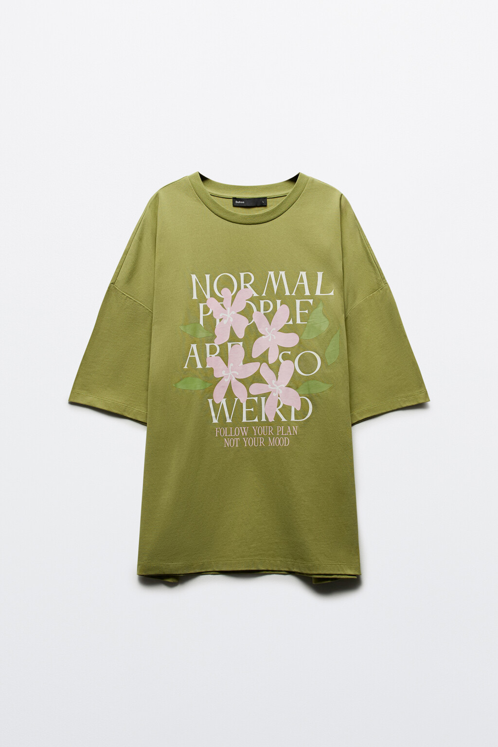 Футболка хлопковая с принтом - цвет зеленый - 7