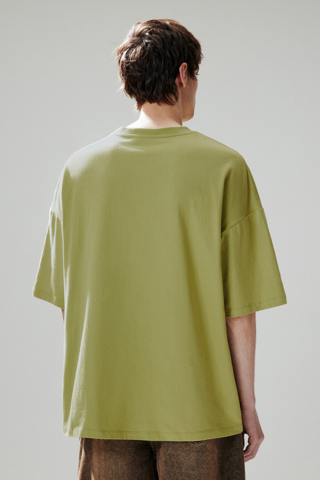 Футболка хлопковая с принтом - цвет зеленый - 3