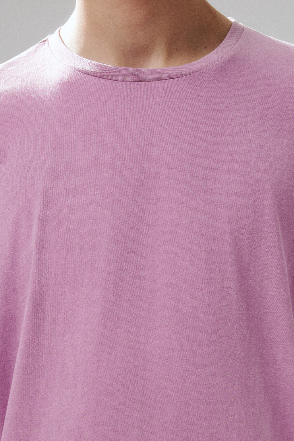 Футболка хлопковая с вареным эффектом - цвет розовый - 5