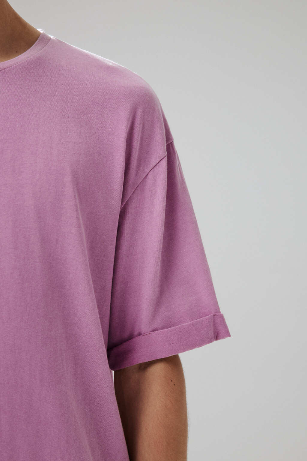 Футболка хлопковая с вареным эффектом - цвет розовый - 6