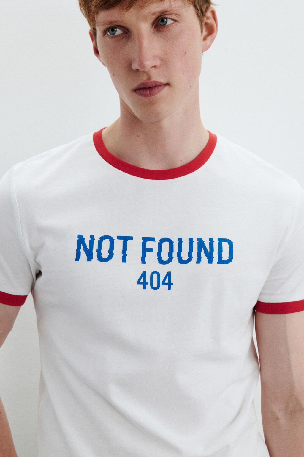 Футболка облегающая с принтом - цвет белый - 1