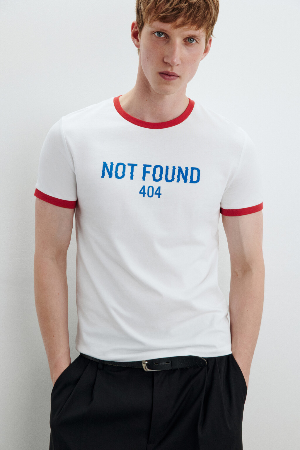 Футболка облегающая с принтом - цвет белый - 2