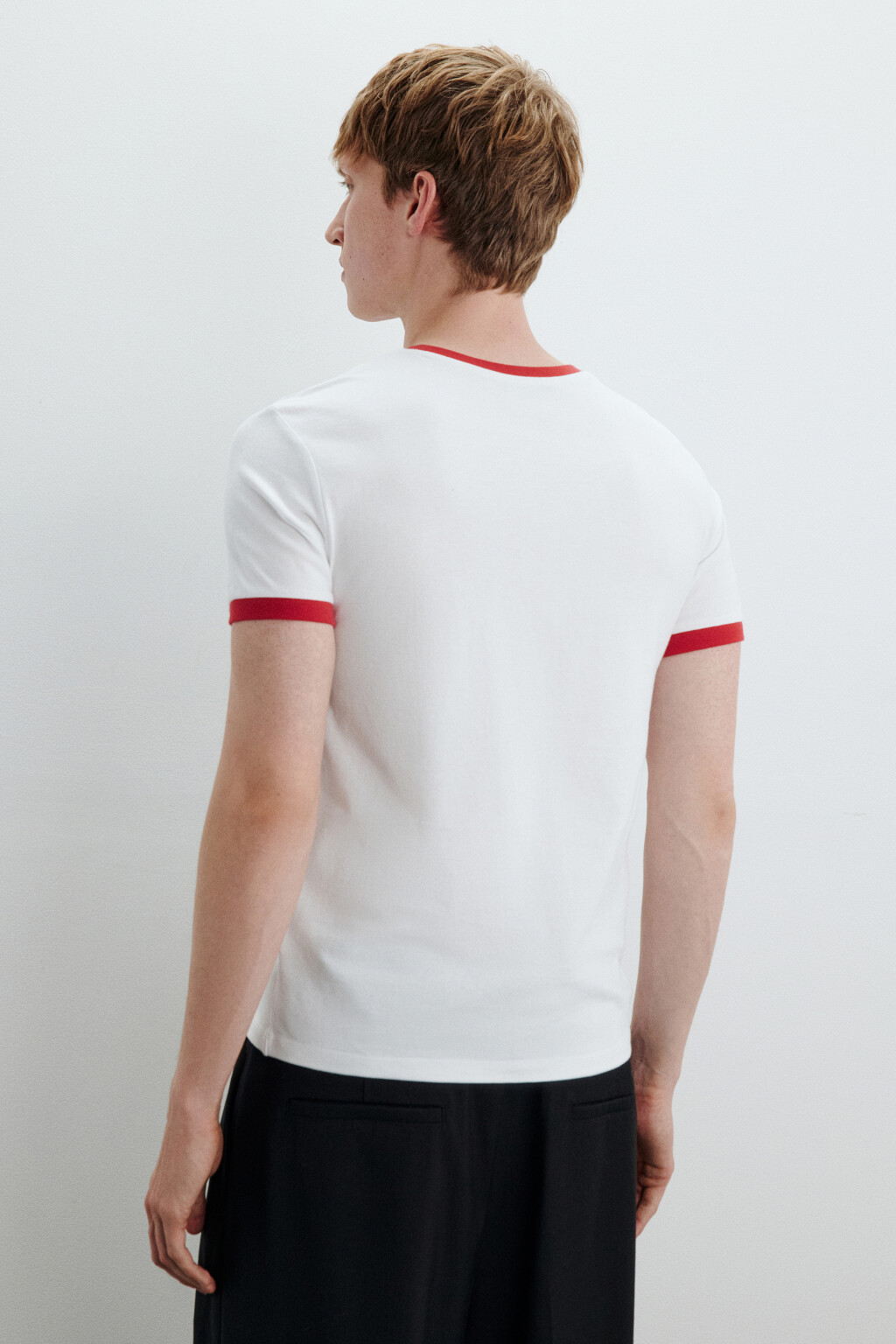 Футболка облегающая с принтом - цвет белый - 4