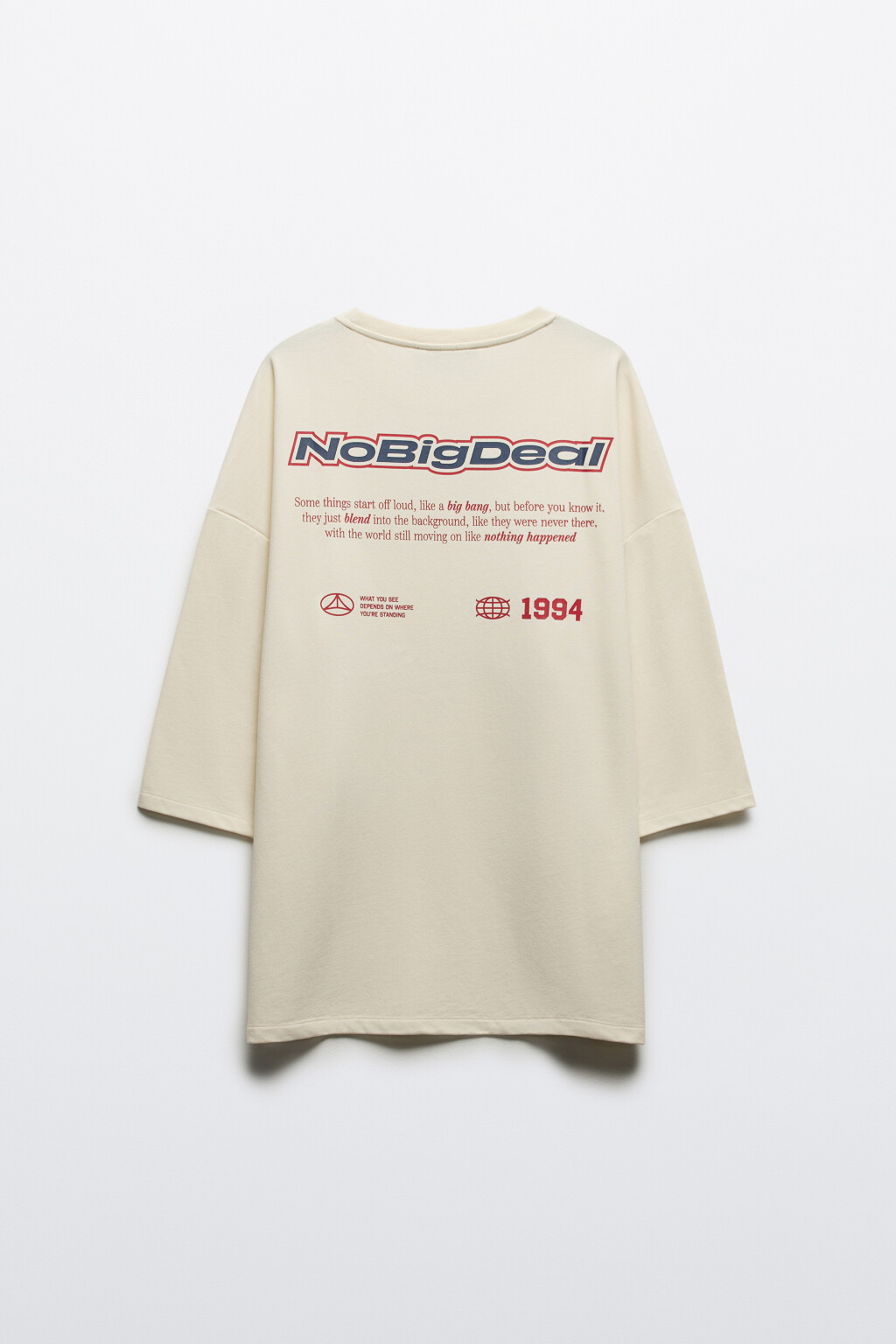 Футболка oversize с принтом - цвет белый - 9