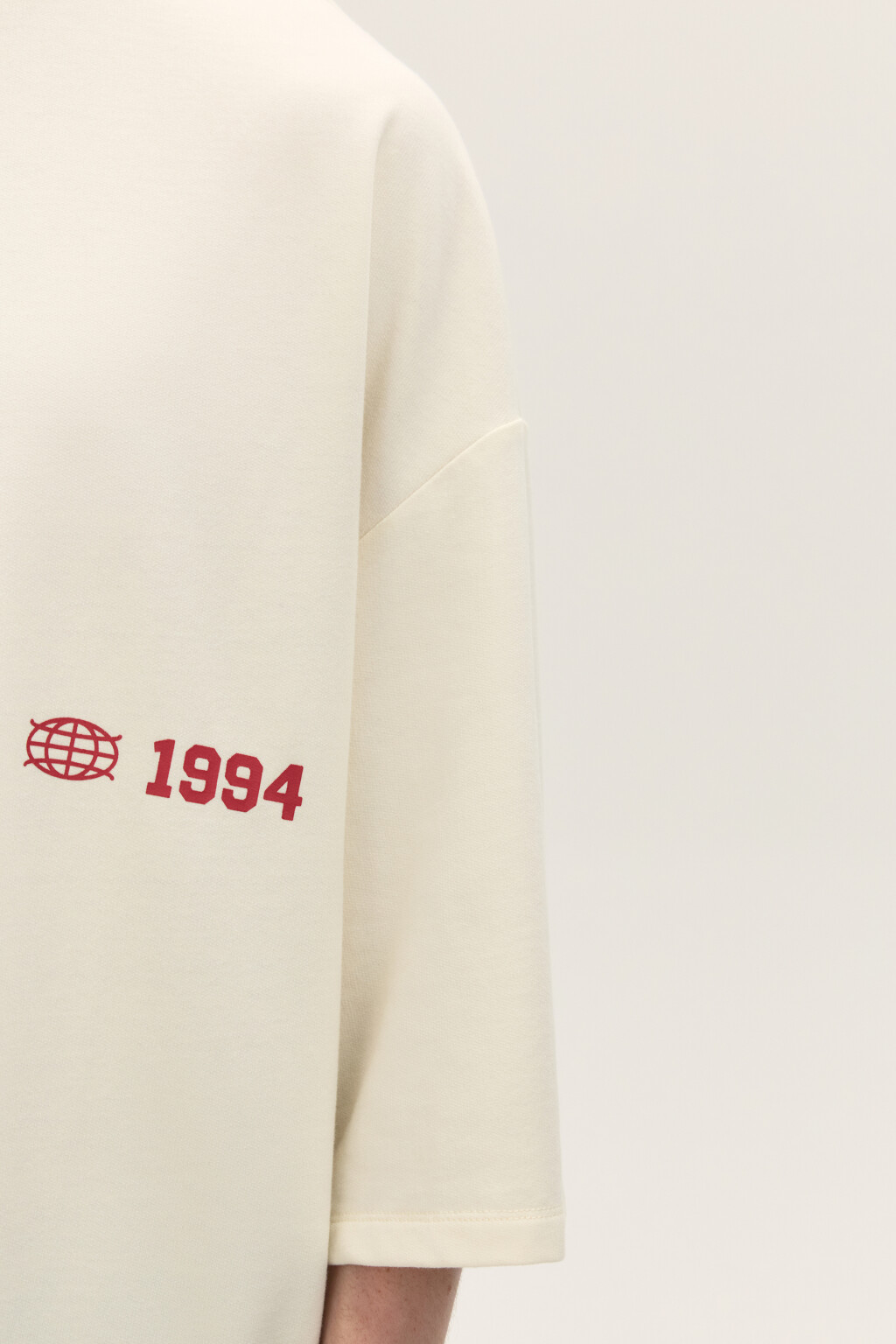 Футболка oversize с принтом - цвет белый - 7