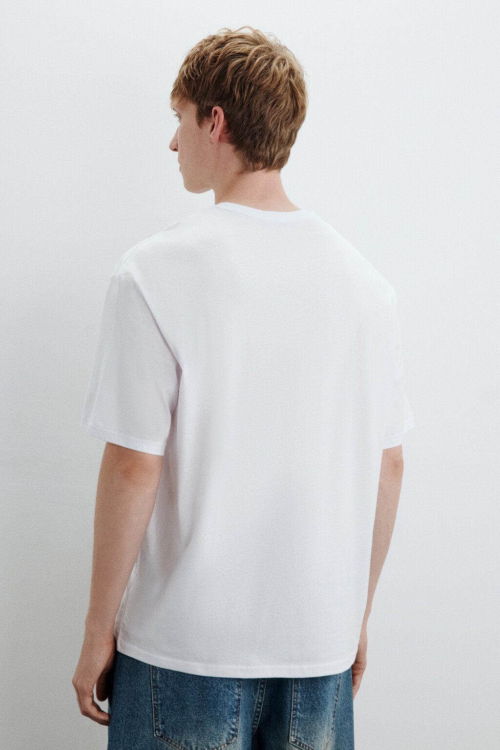 Футболка хлопковая с принтом - цвет белый - 4