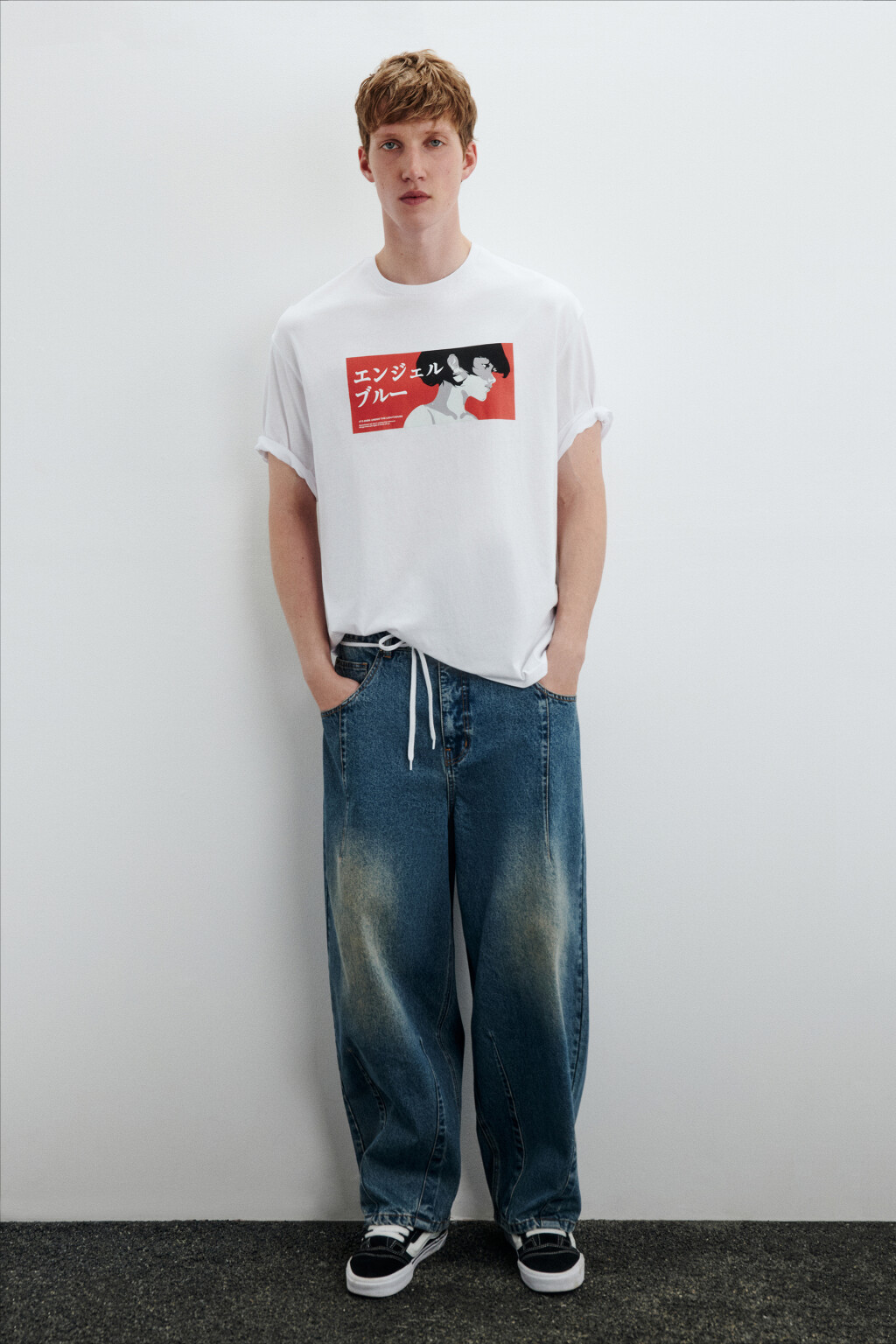 Футболка хлопковая с принтом - цвет белый - 5