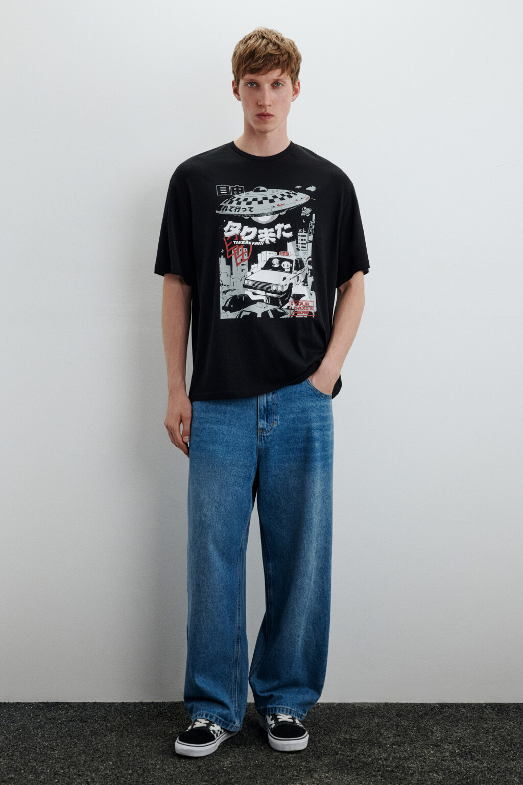 Футболка хлопковая с принтом - цвет черный - 5