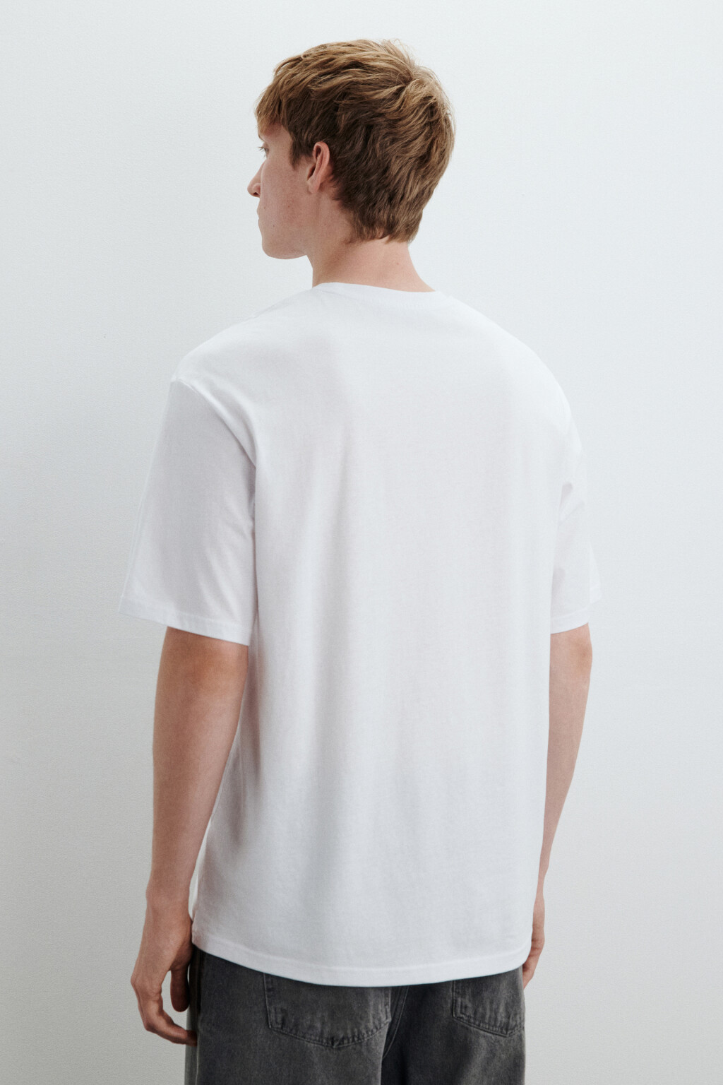 Футболка хлопковая с принтом - цвет белый - 3