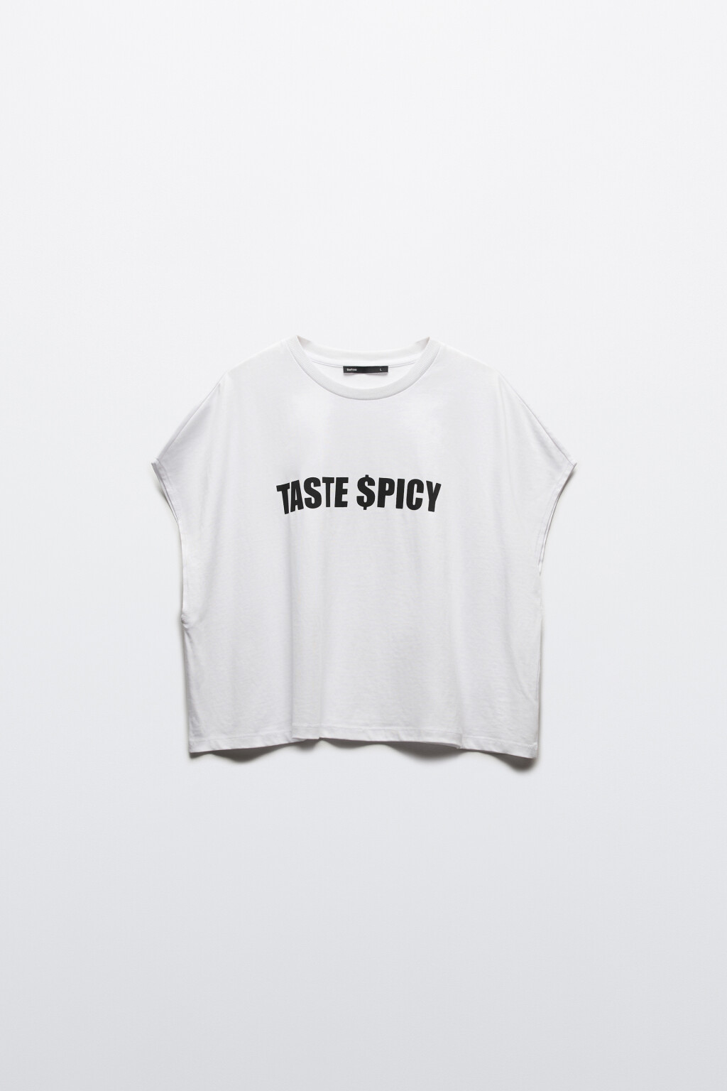 Футболка укороченная без рукавов - цвет белый - 7