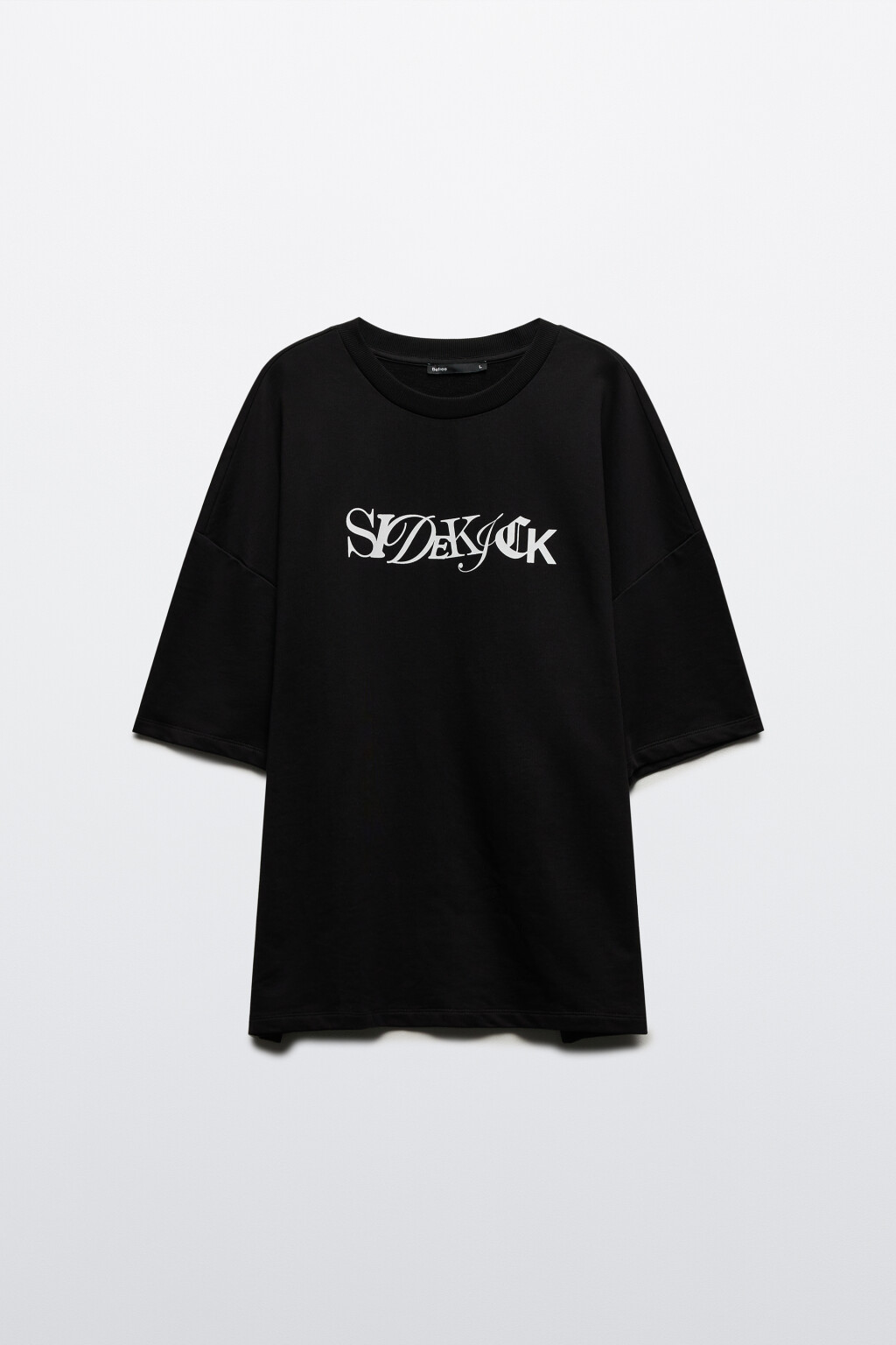 Футболка с принтом-надписью - цвет черный - 8