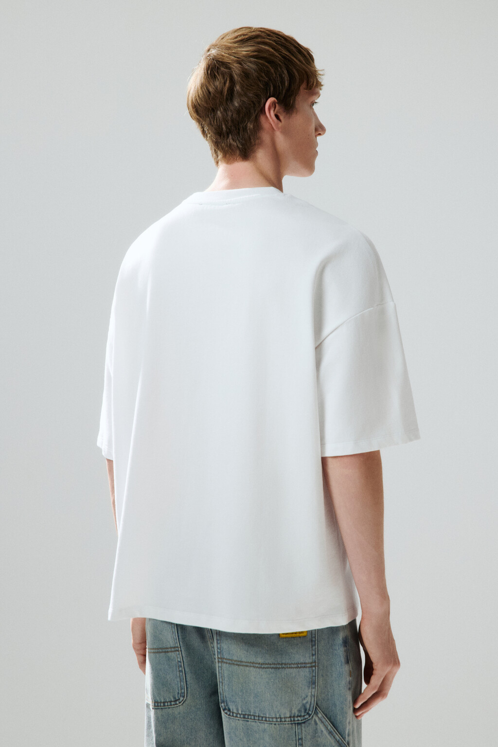 Футболка с принтом-надписью - цвет белый - 3