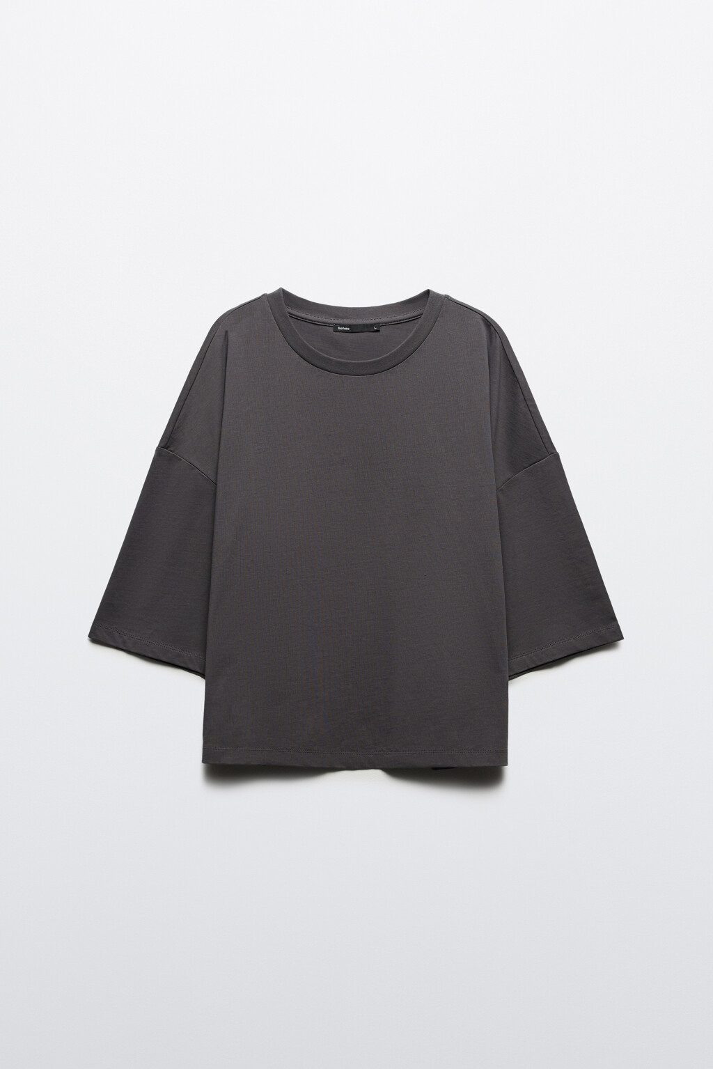 Футболка boxy fit укороченная - цвет серый - 7