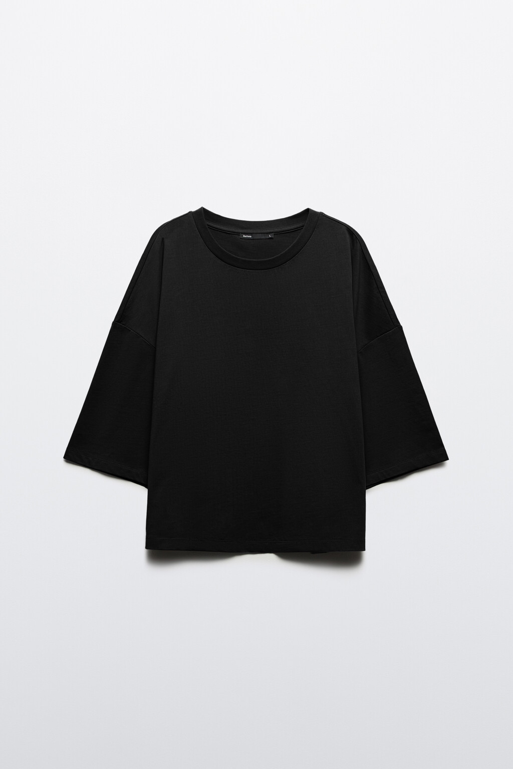 Футболка boxy fit укороченная - цвет черный - 7