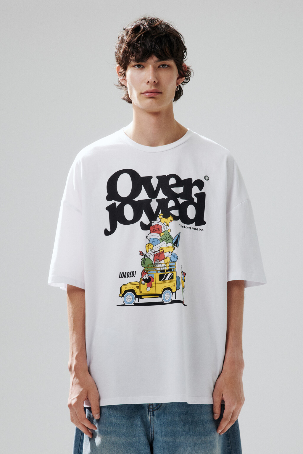 Футболка хлопковая с принтом - цвет белый - 3