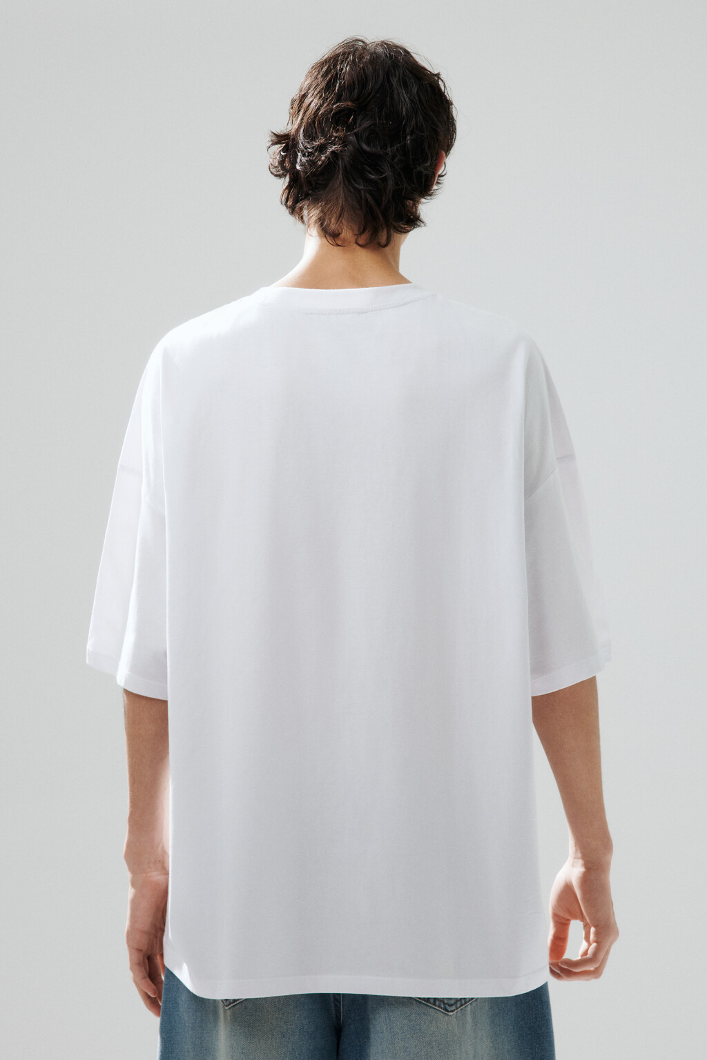 Футболка хлопковая с принтом - цвет белый - 4