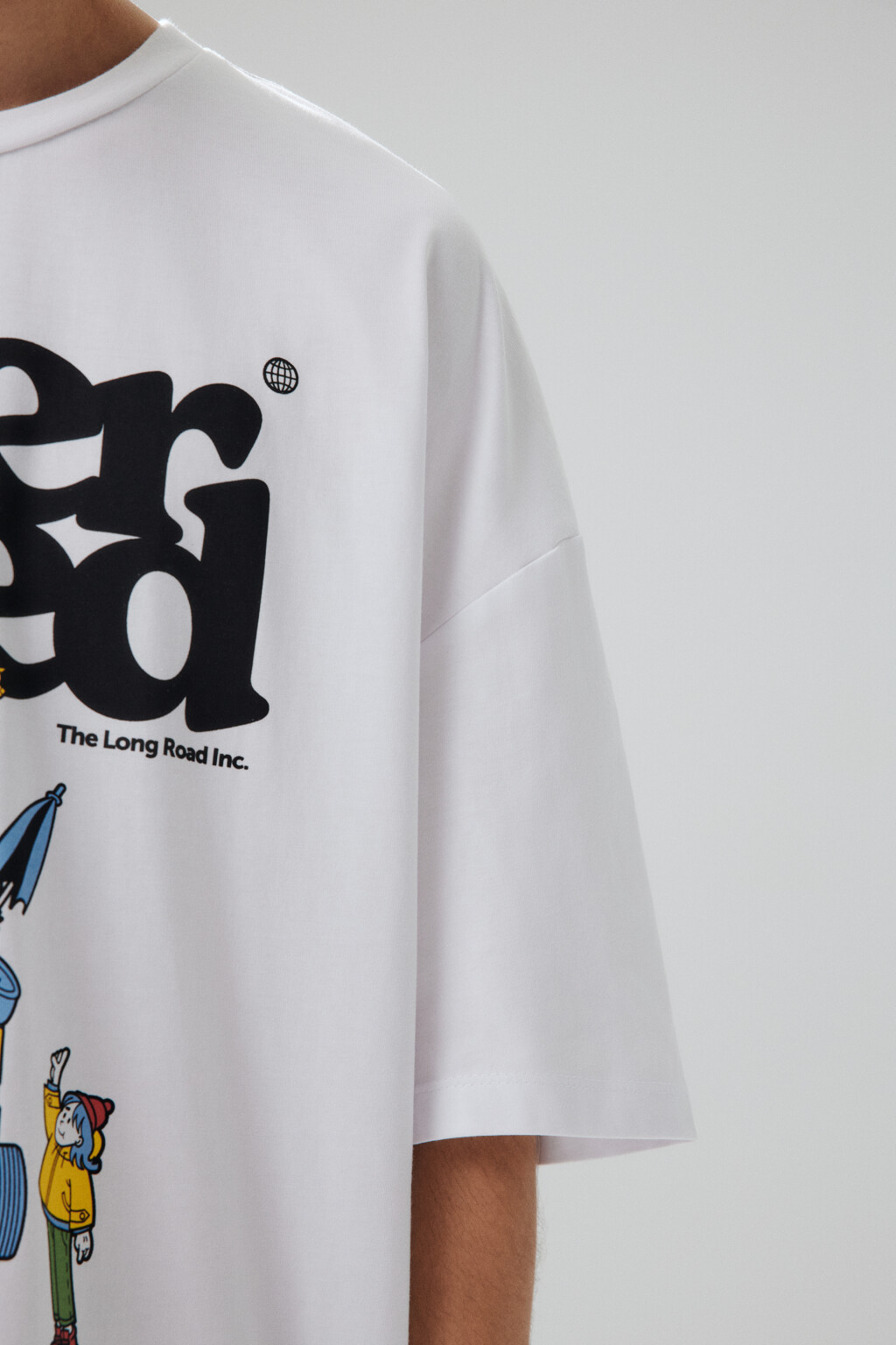 Футболка хлопковая с принтом - цвет белый - 7