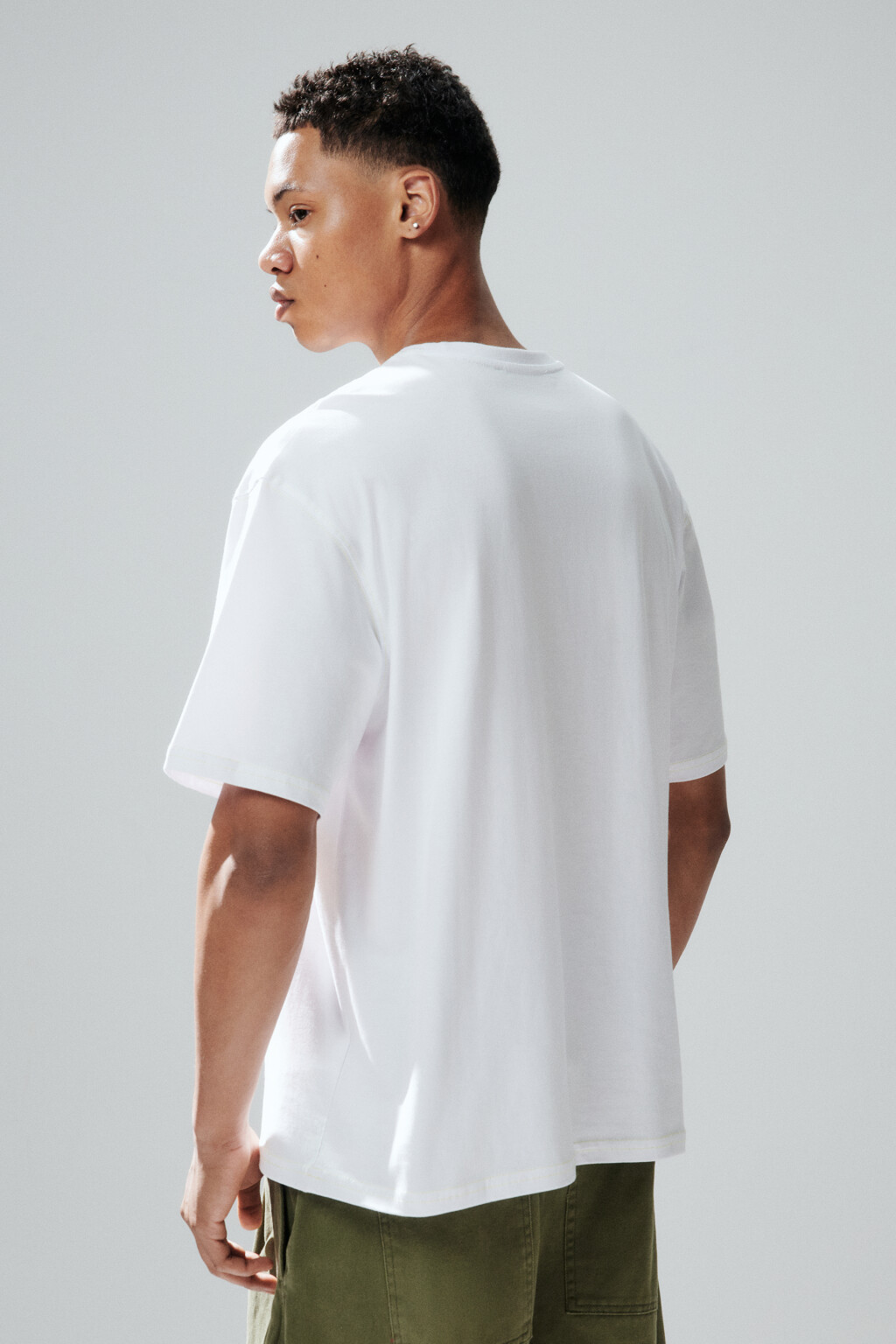 Футболка хлопковая с принтом - цвет белый - 3