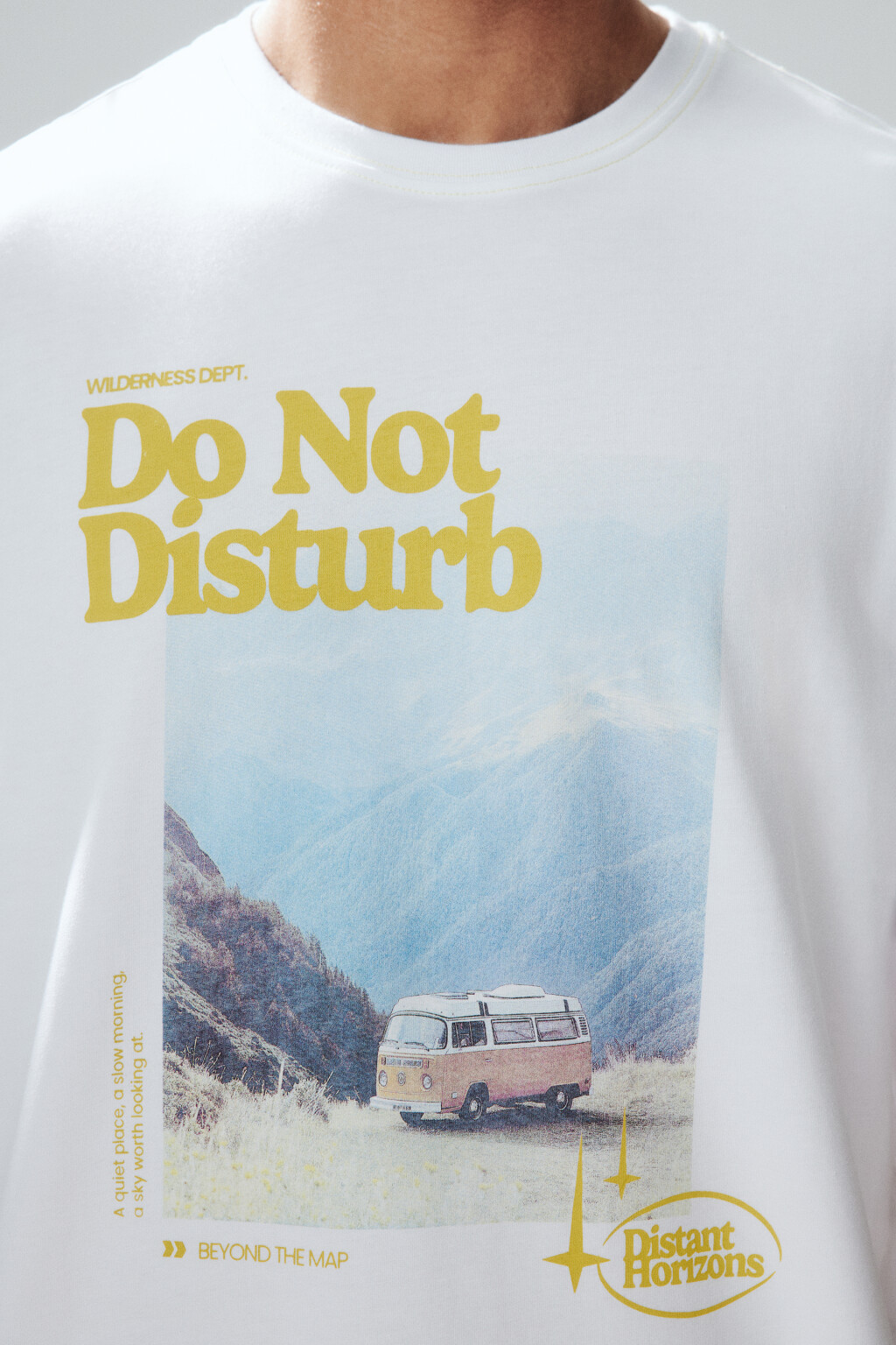 Футболка хлопковая с принтом - цвет белый - 5