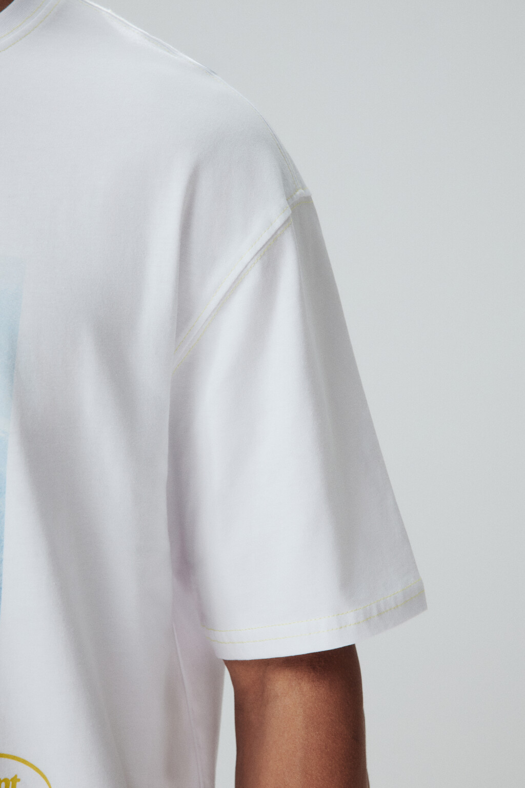 Футболка хлопковая с принтом - цвет белый - 6