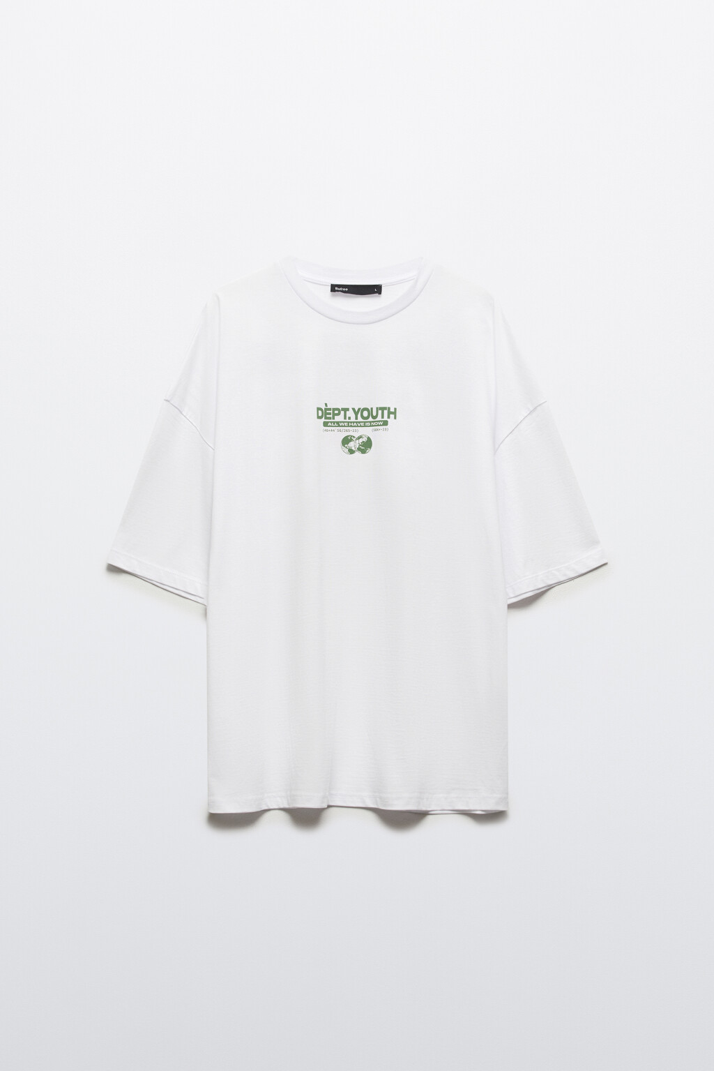 Футболка oversize с принтом - цвет белый - 8