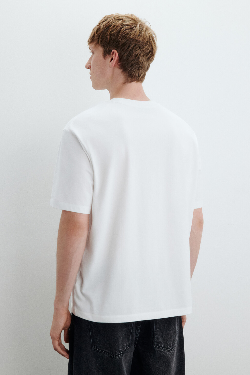Футболка базовая из плотного хлопка - цвет белый - 3