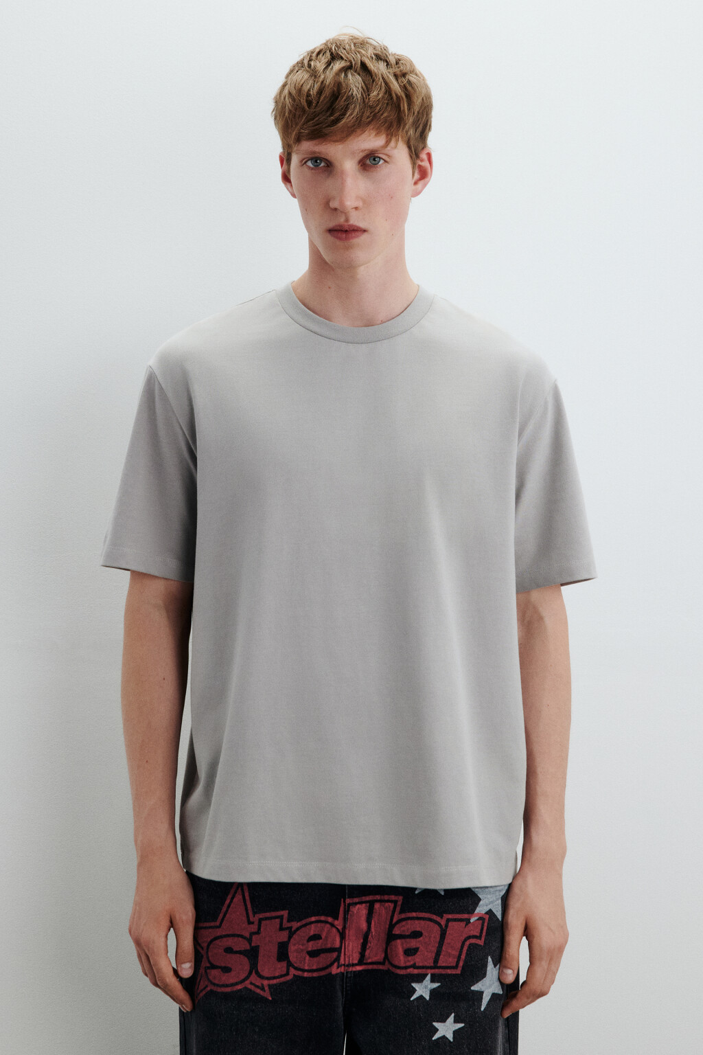 Футболка базовая из плотного хлопка - цвет серый - 2