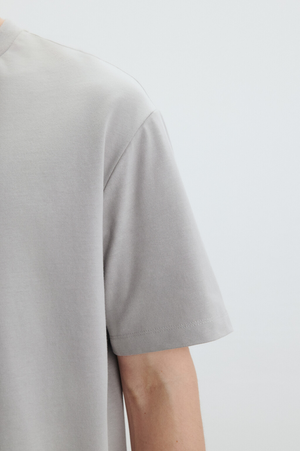 Футболка базовая из плотного хлопка - цвет серый - 6