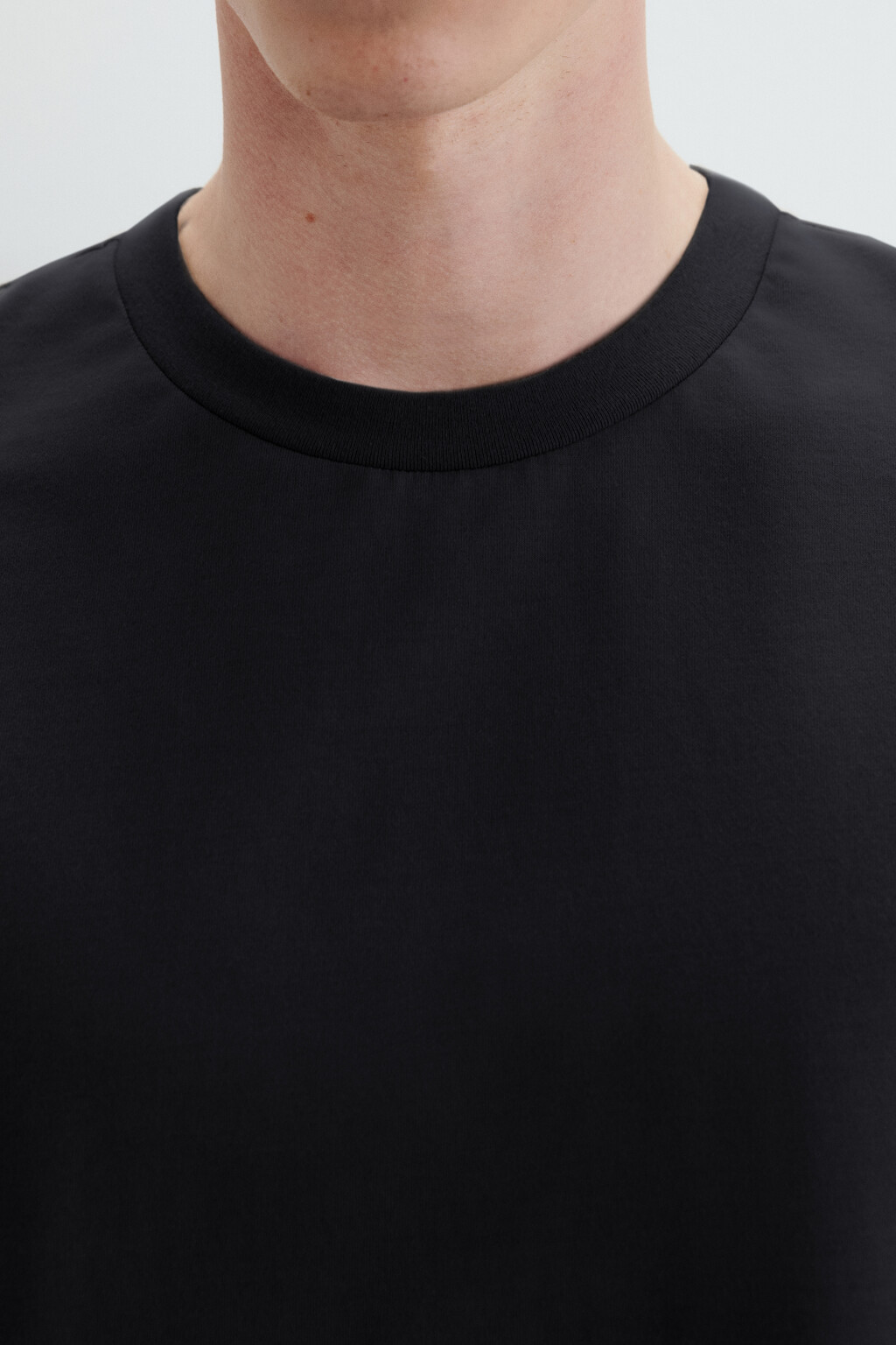 Футболка базовая из плотного хлопка - цвет черный - 4
