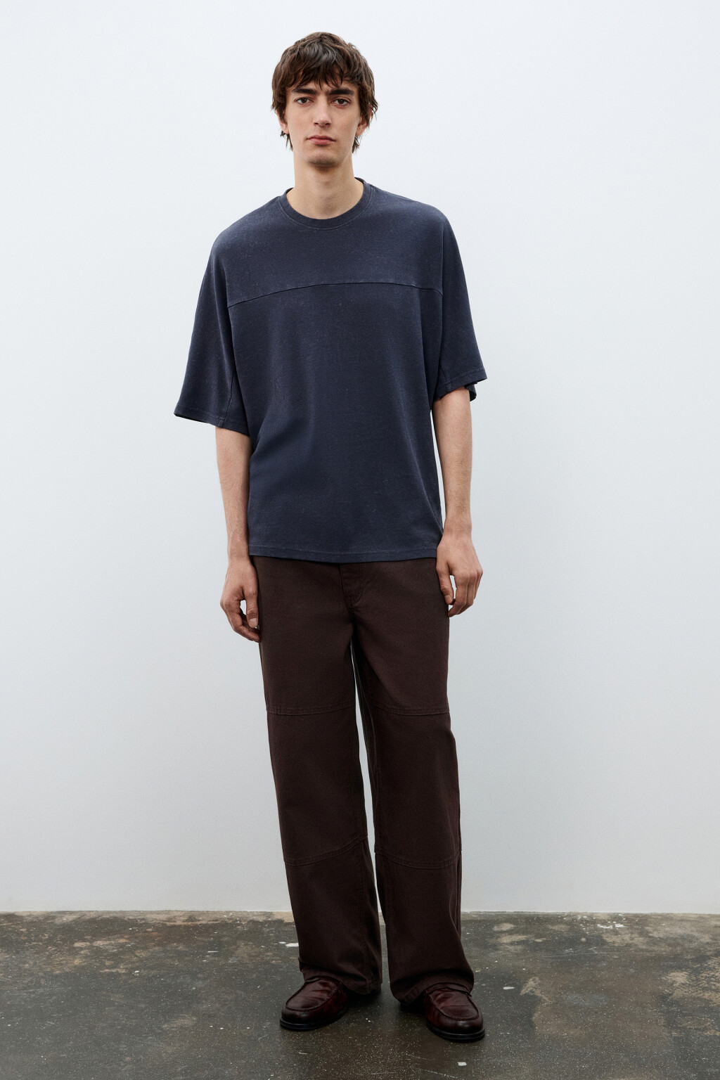 Футболка с вареным эффектом - цвет серый - 4