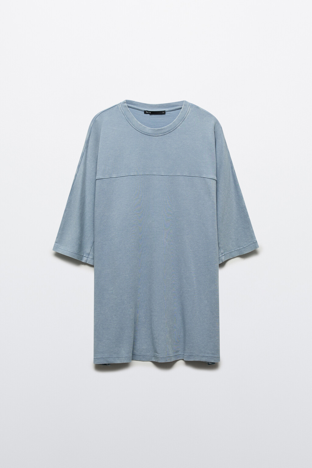 Футболка с вареным эффектом - цвет голубой - 7