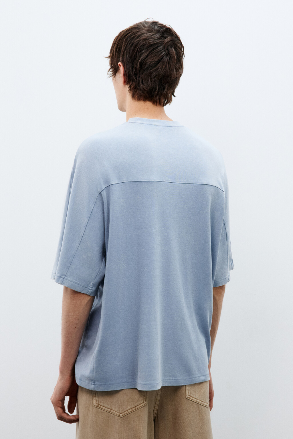 Футболка с вареным эффектом - цвет голубой - 3