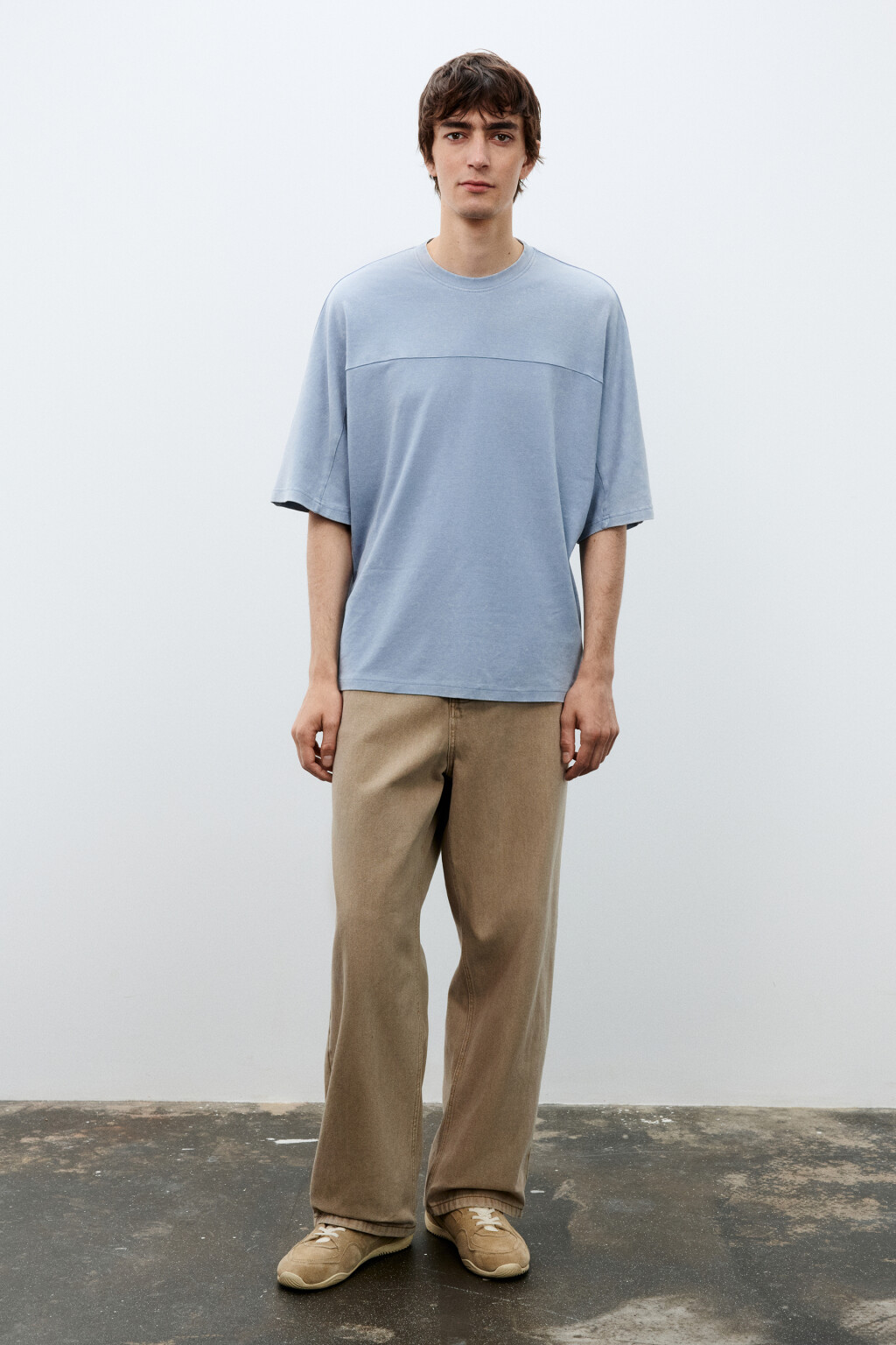 Футболка с вареным эффектом - цвет голубой - 4