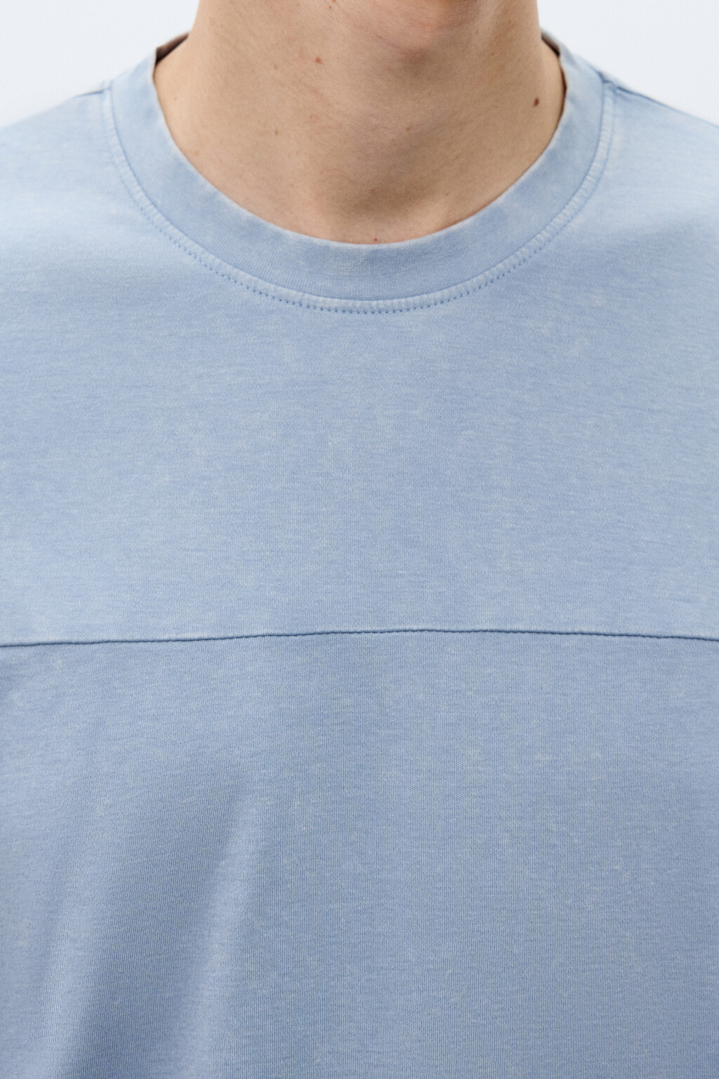 Футболка с вареным эффектом - цвет голубой - 5