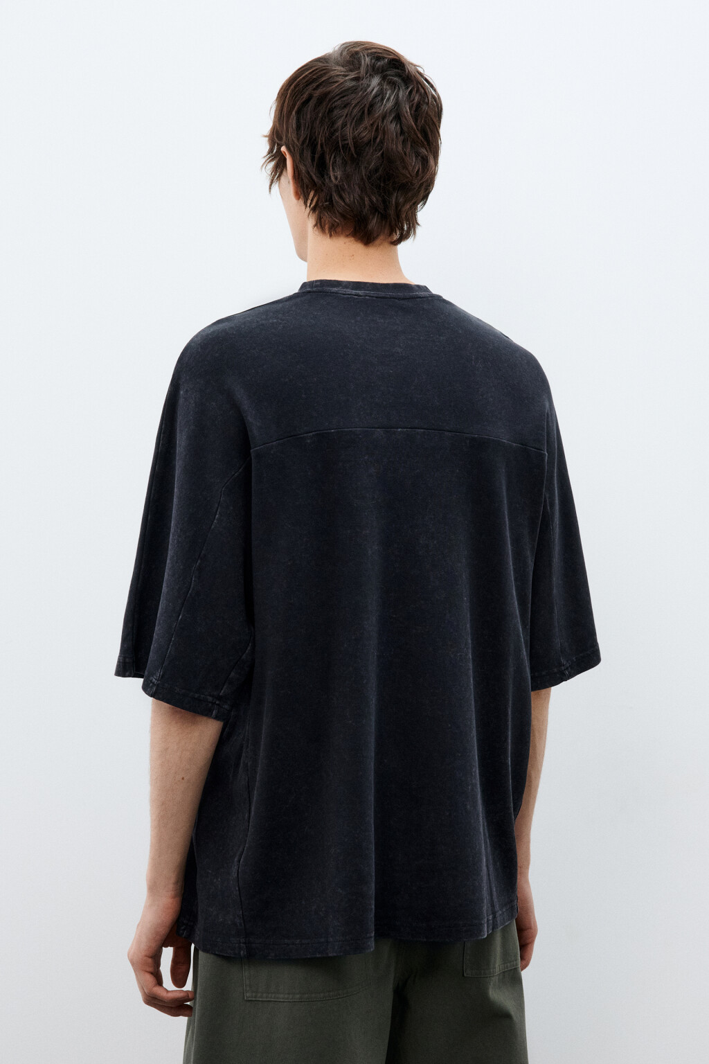 Футболка с вареным эффектом - цвет черный - 3