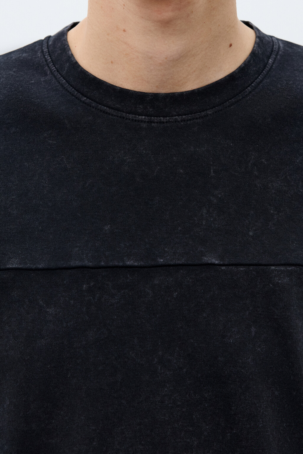 Футболка с вареным эффектом - цвет черный - 5