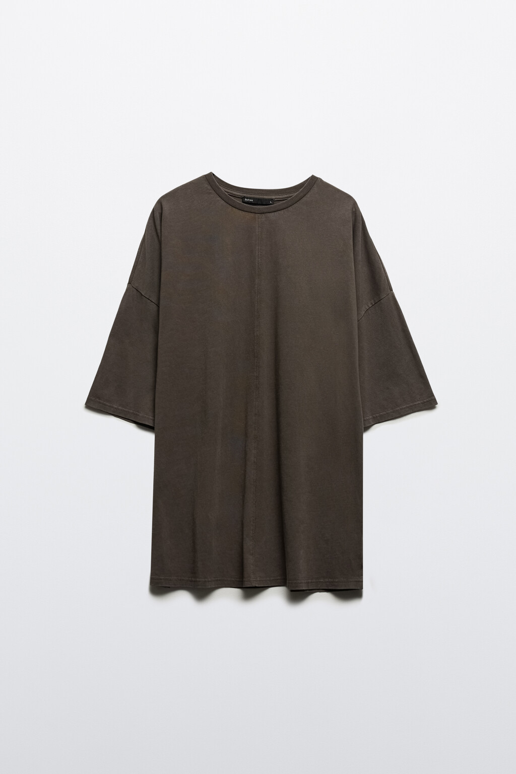 Футболка oversize с вареным эффектом - цвет коричневый - 8