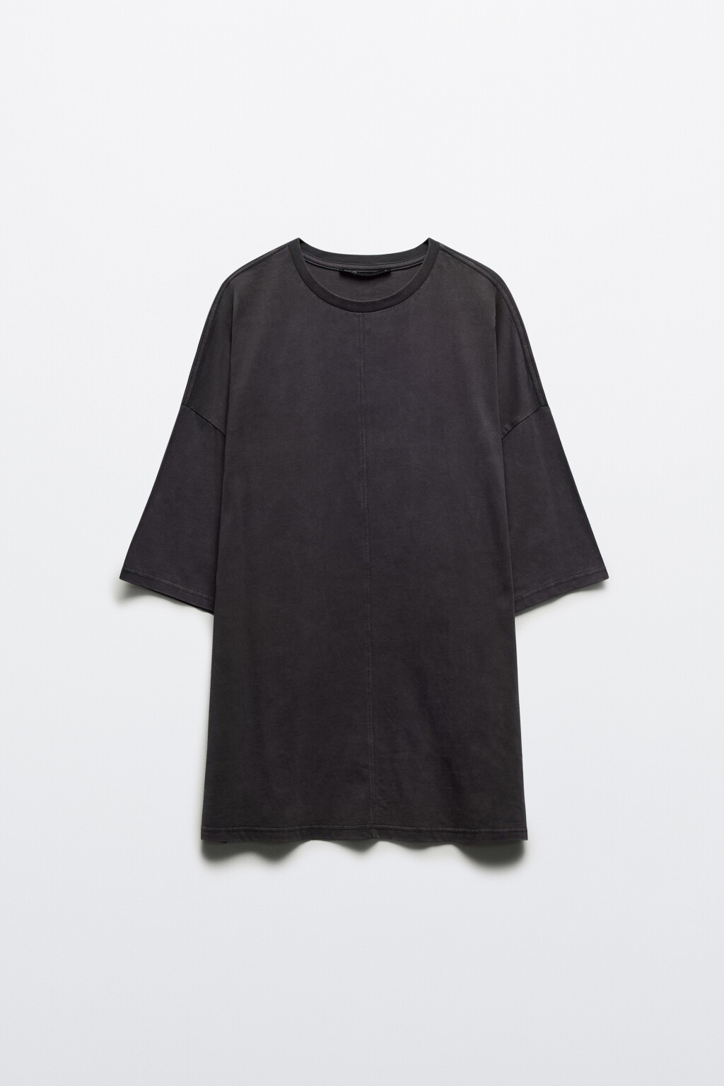 Футболка oversize с вареным эффектом - цвет серый - 8