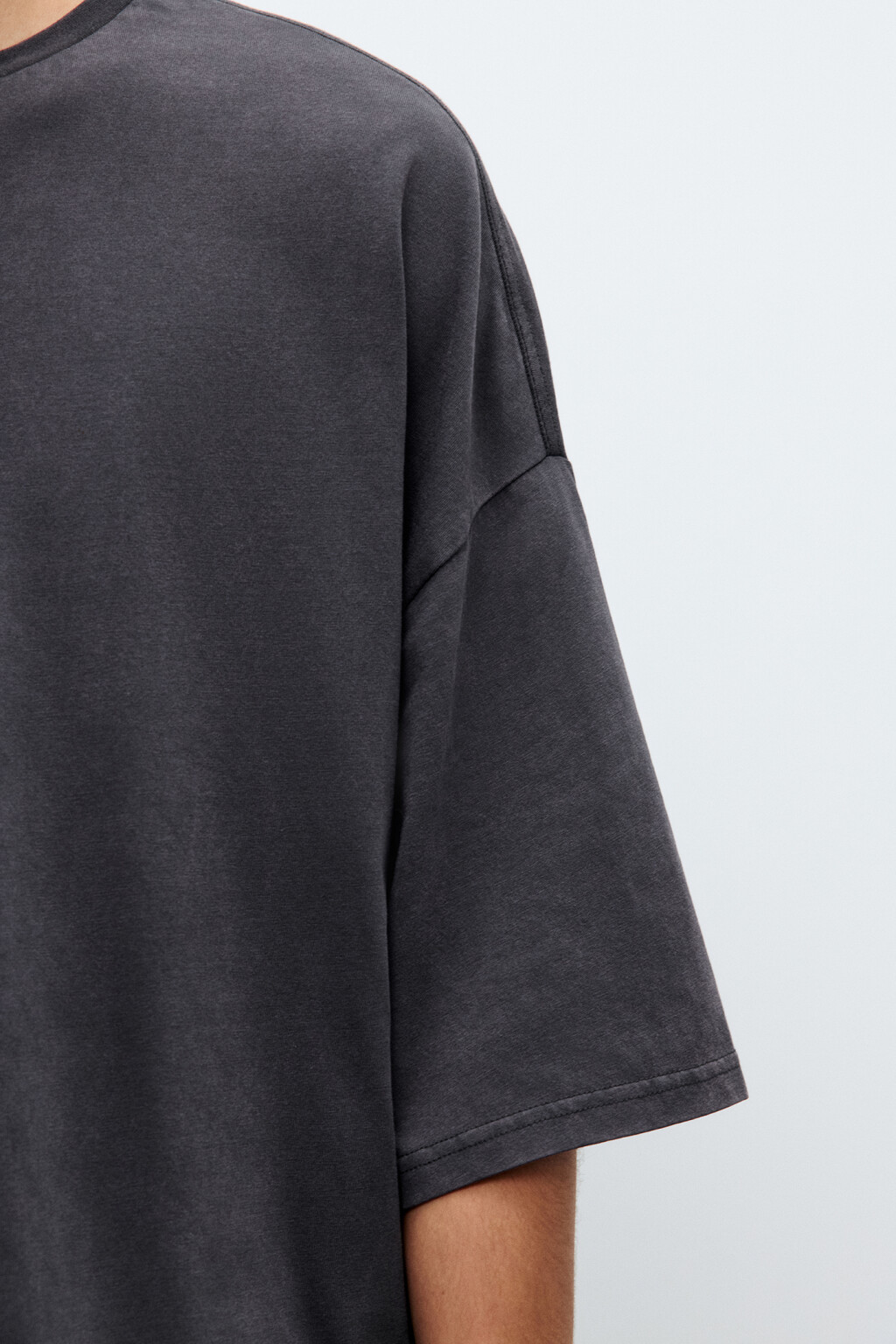 Футболка oversize с вареным эффектом - цвет серый - 7