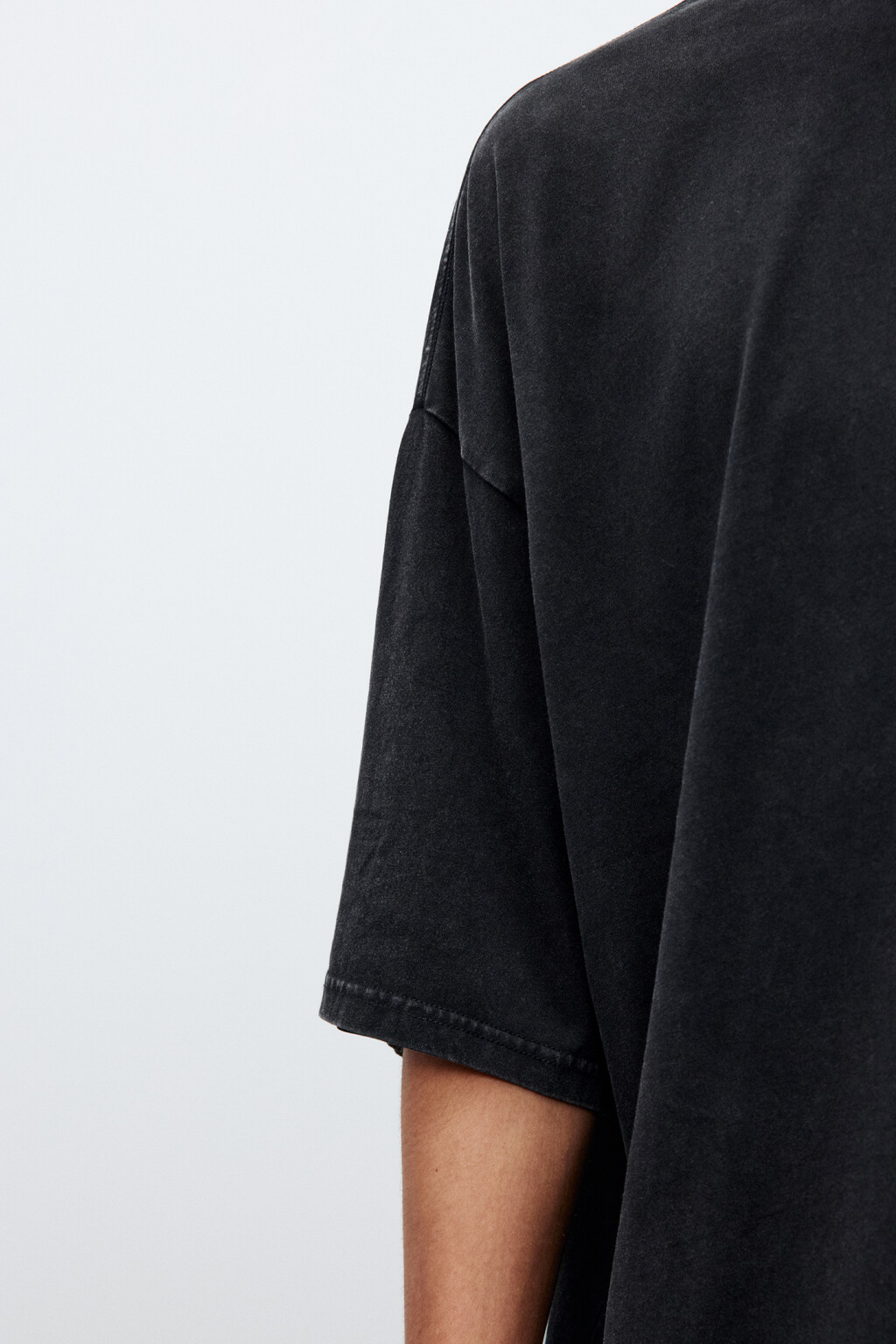 Футболка oversize с вареным эффектом - цвет черный - 7