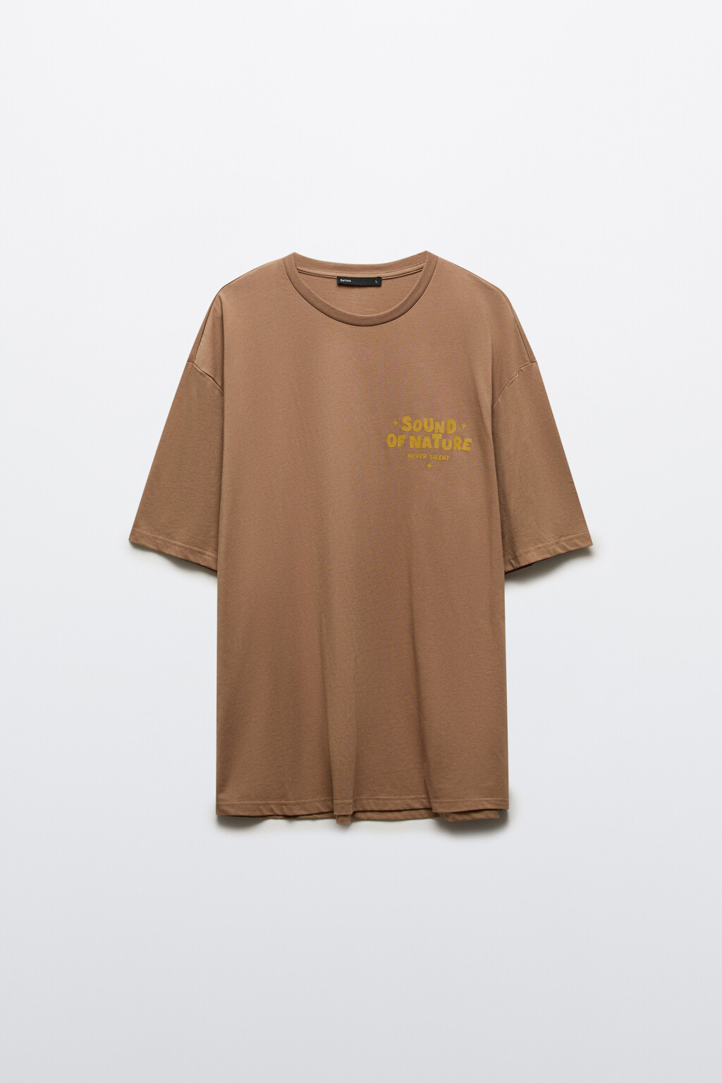 Футболка вареная с принтом - цвет бежевый - 7