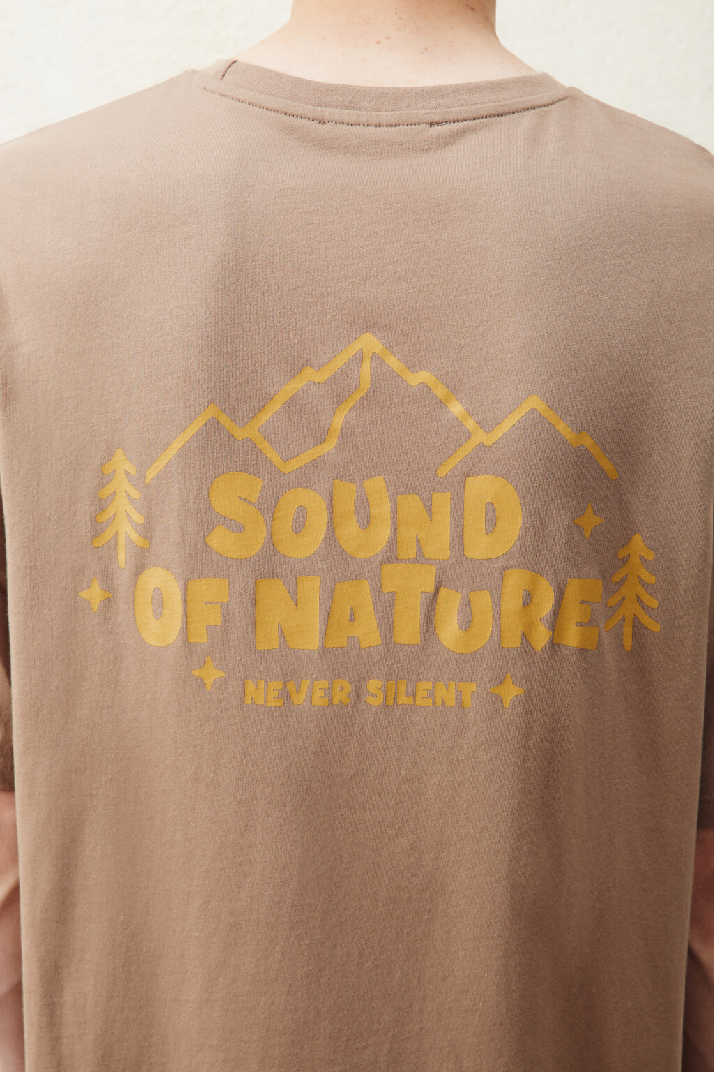 Футболка вареная с принтом - цвет бежевый - 6