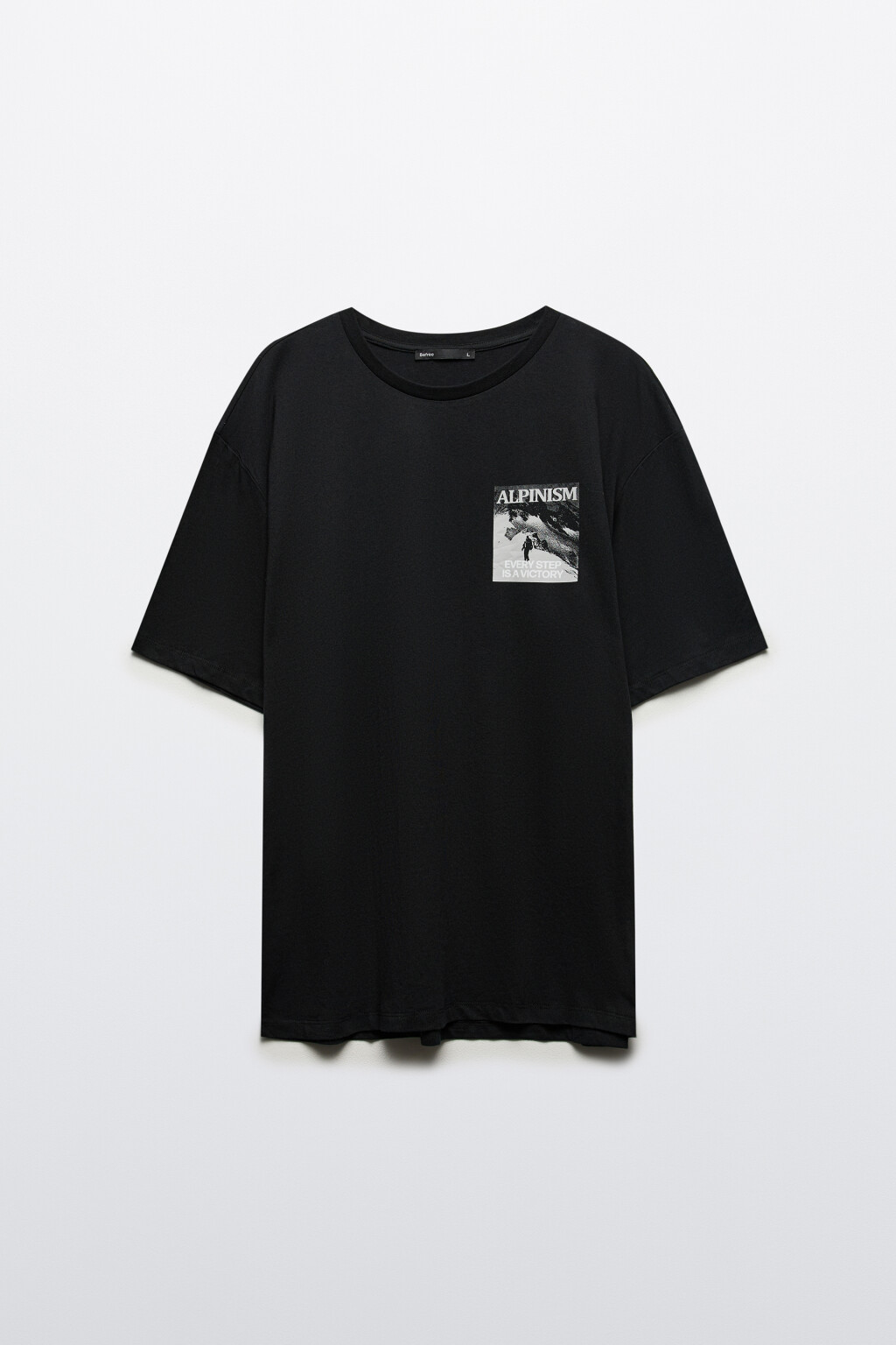 Футболка oversize с принтом - цвет черный - 9