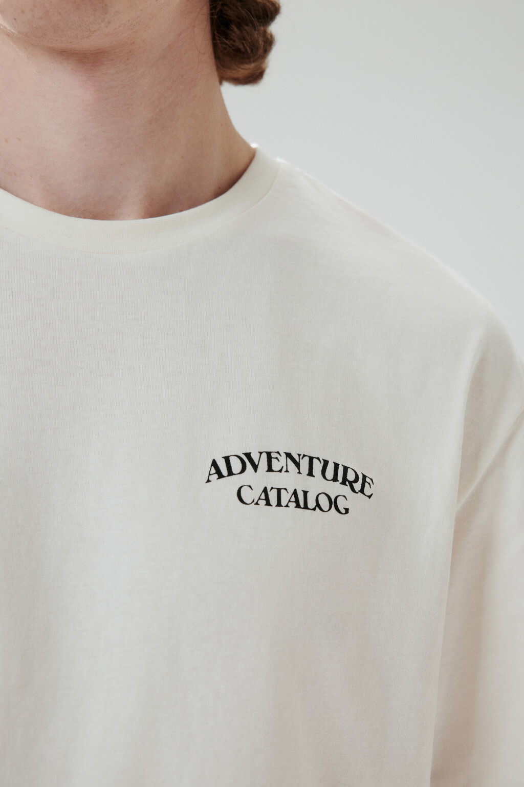 Футболка oversize с принтом - цвет бежевый - 6