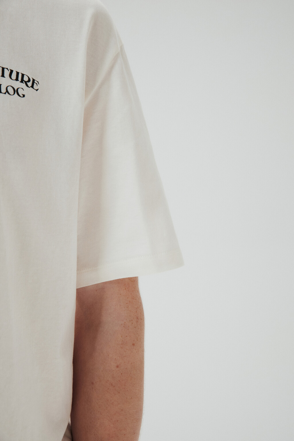 Футболка oversize с принтом - цвет бежевый - 7