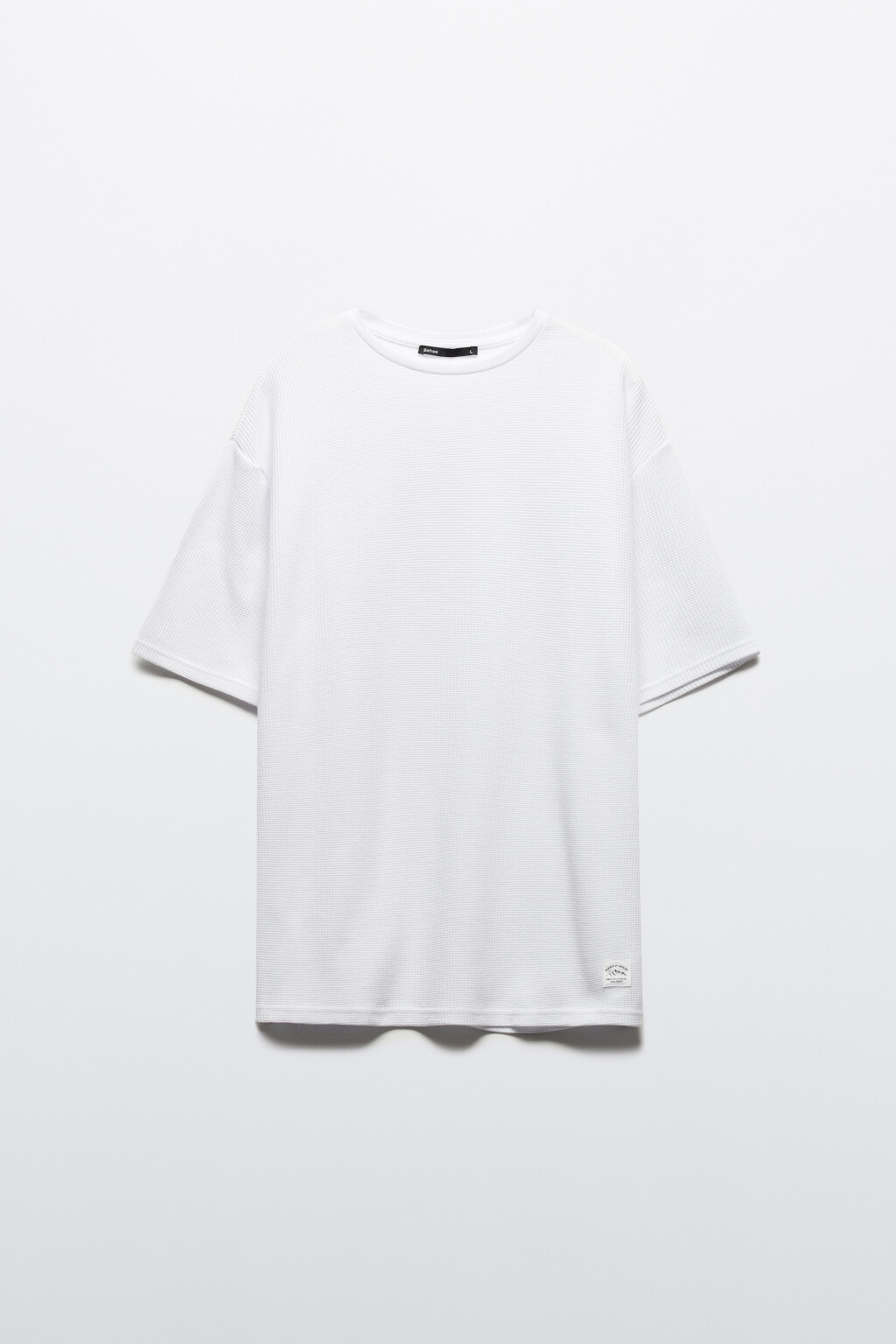 Футболка из фактурной ткани - цвет белый - 7