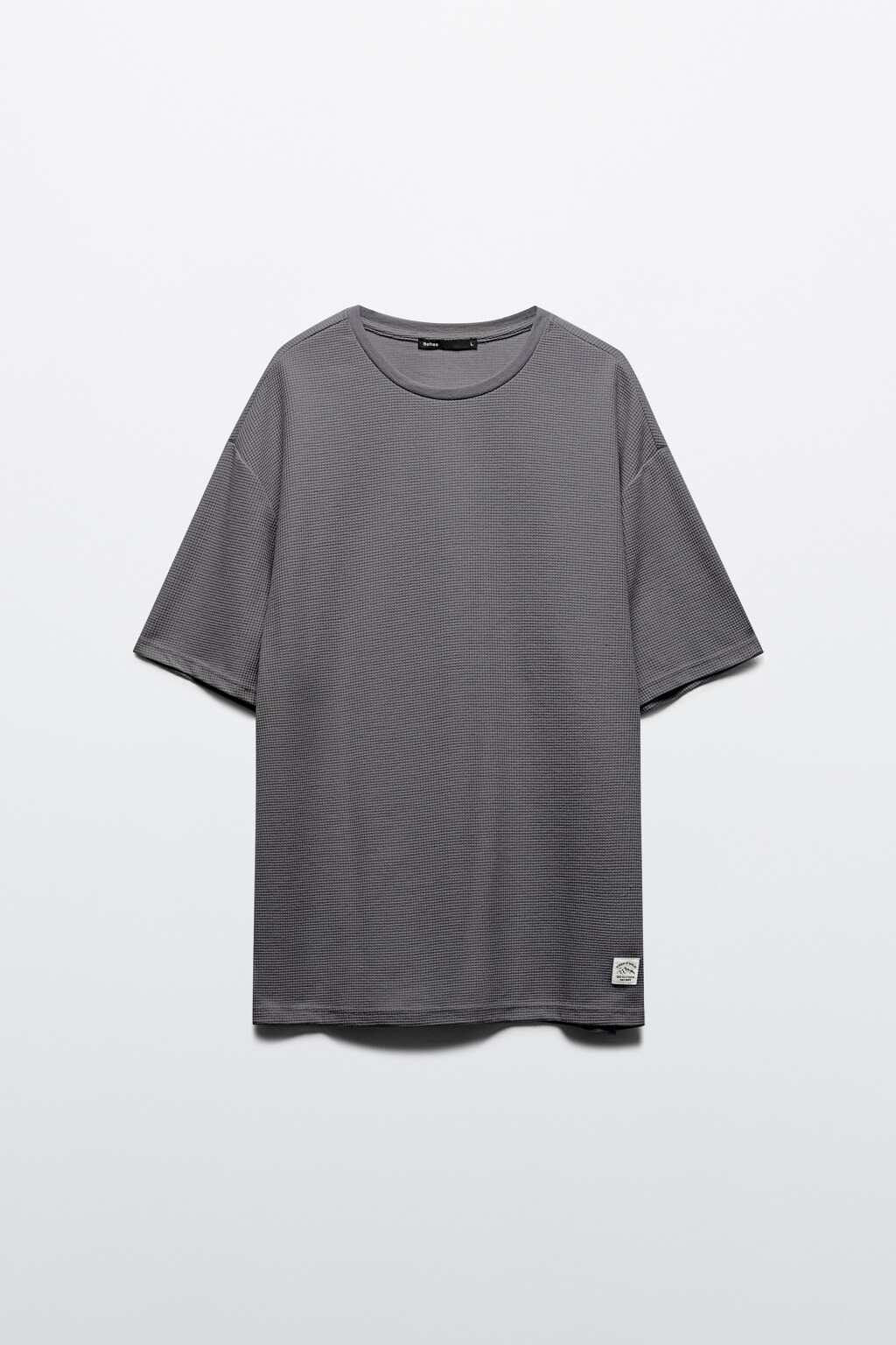 Футболка из фактурной ткани - цвет серый - 7