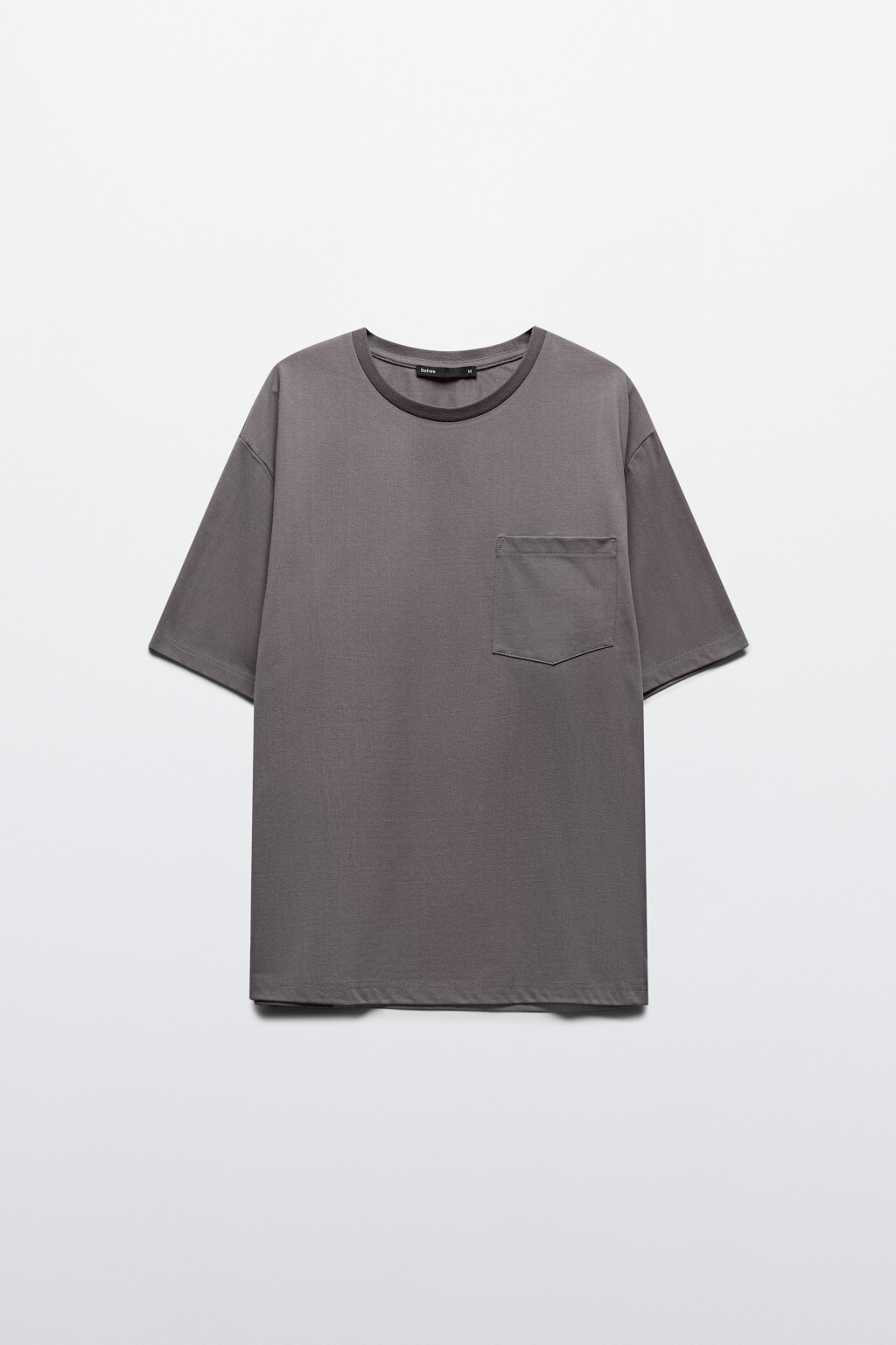 Футболка базовая с карманом - цвет серый - 7