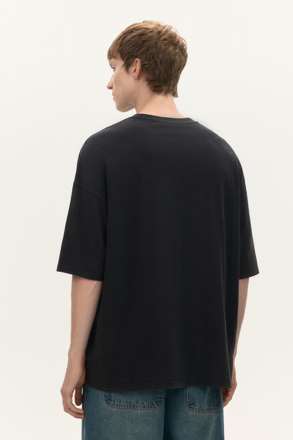 Футболка oversize с принтом - цвет черный - 3